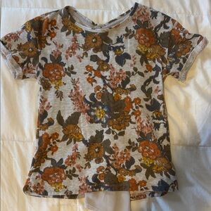 Women’s Floral Short-Sleeve Top in Multi-Color